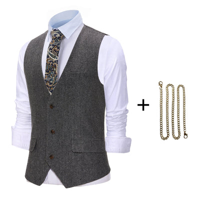Alessandro – Klassische Herren-Herringbone-Weste