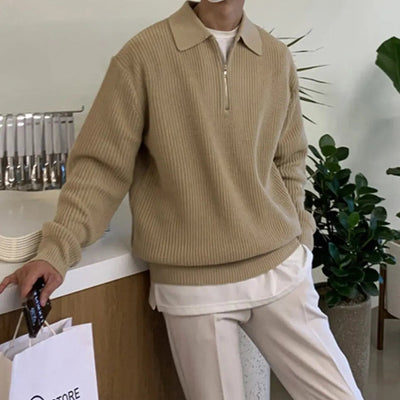 Halb-Zip Strickpullover für Herren