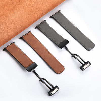 Silikon-Magnet-Lederarmband für Samsung Watch Ultra