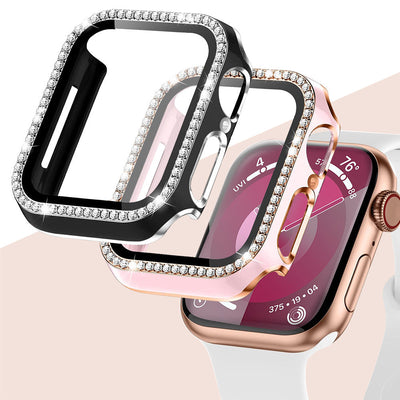 Rhinestone-Temperiertes Glasgehäuse für die Apple Watch