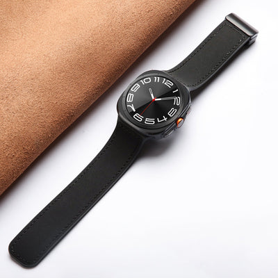 Silikon-Magnet-Lederarmband für Samsung Watch Ultra