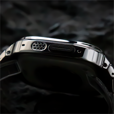 Edelstahlarmband mit Gehäuse für die Apple Watch