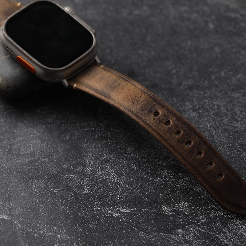 Handgemachter italienischer Lederarmband für die Apple Watch
