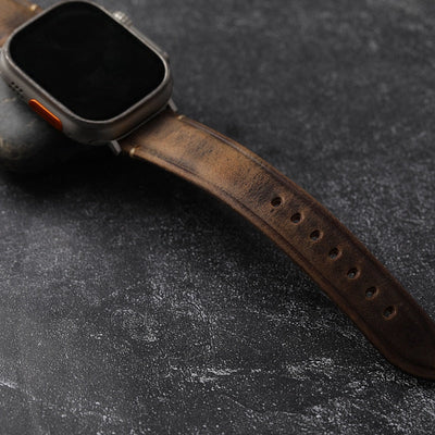 Handgemachter italienischer Lederarmband für die Apple Watch