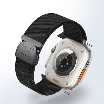 Twill-Nylon-Armband mit Fallschirmverschluss für die Apple Watch