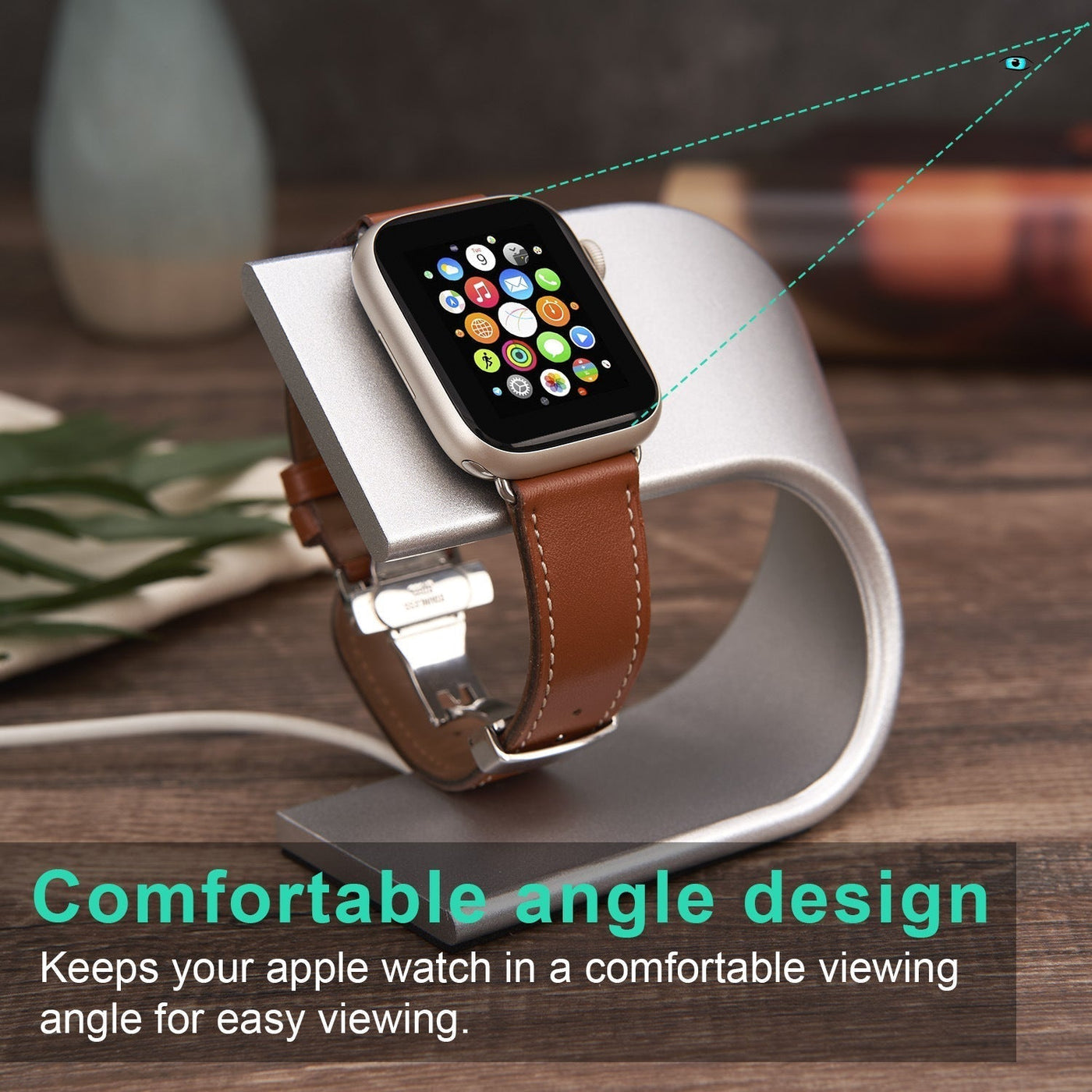 Aluminiumlegierung U-förmiger Ladehalter für Apple Watch