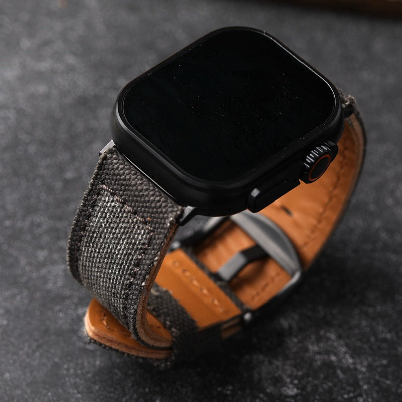 Canvas-Lederarmband für die Apple Watch