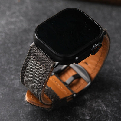 Canvas-Lederarmband für die Apple Watch