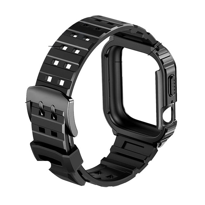 Silikonarmband mit Edelstahlgehäuse für die Apple Watch