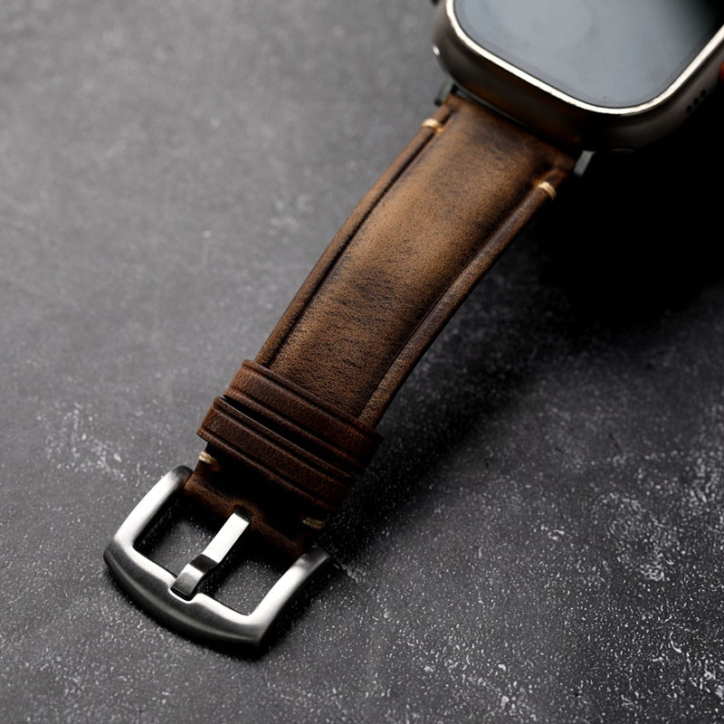 Handgemachter italienischer Lederarmband für die Apple Watch