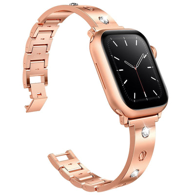 Diamantbesetzte Metall-Schnallenarmband für die Apple Watch