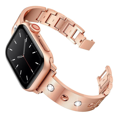 Diamantbesetzte Metall-Schnallenarmband für die Apple Watch