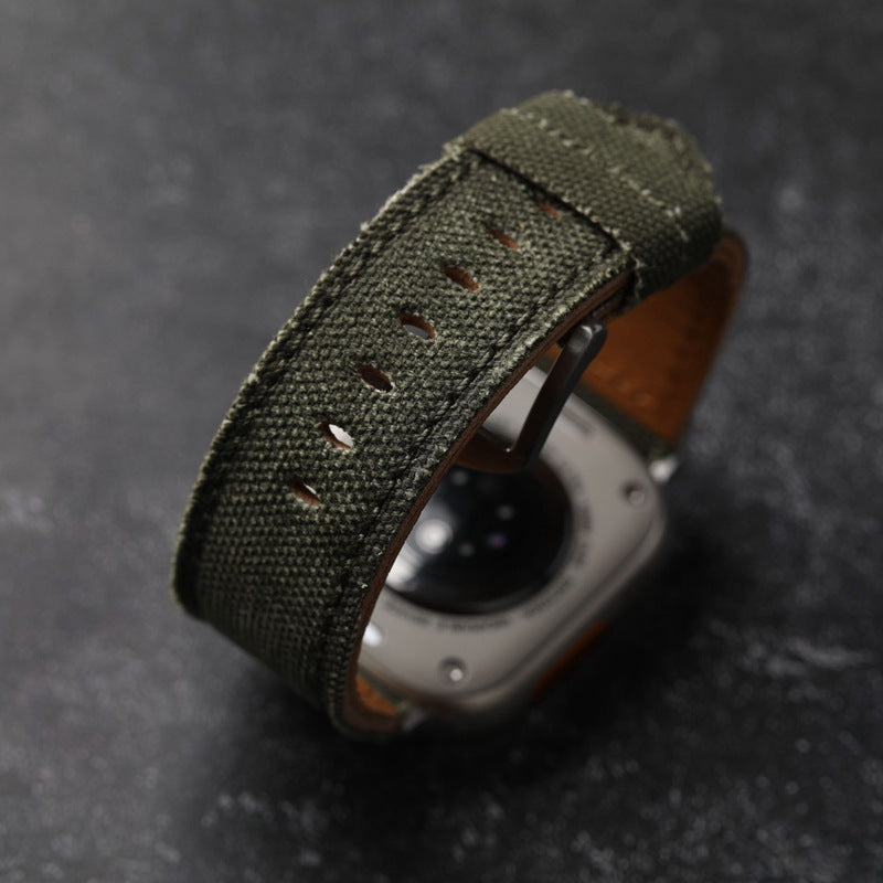 Canvas-Lederarmband für die Apple Watch