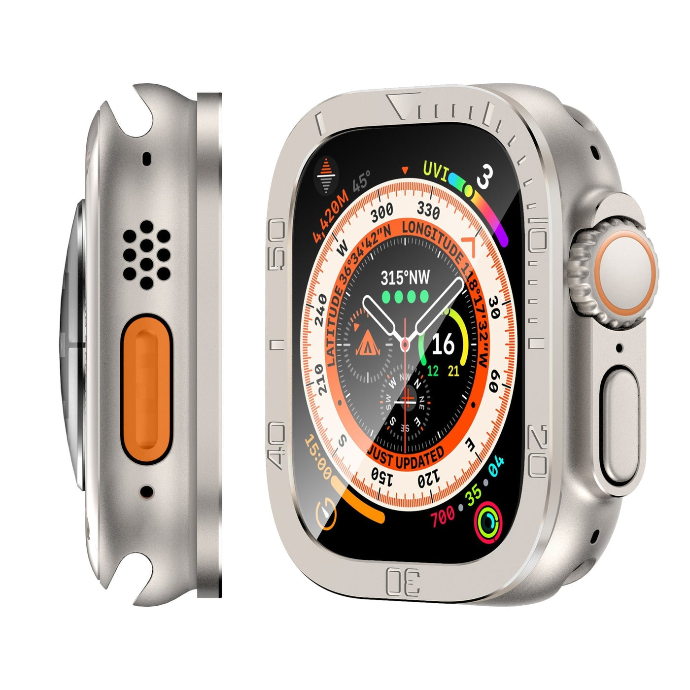 Tempered Glass Screen Protector Vollständiger Schutz für Apple Watch Ultra / Ultra2