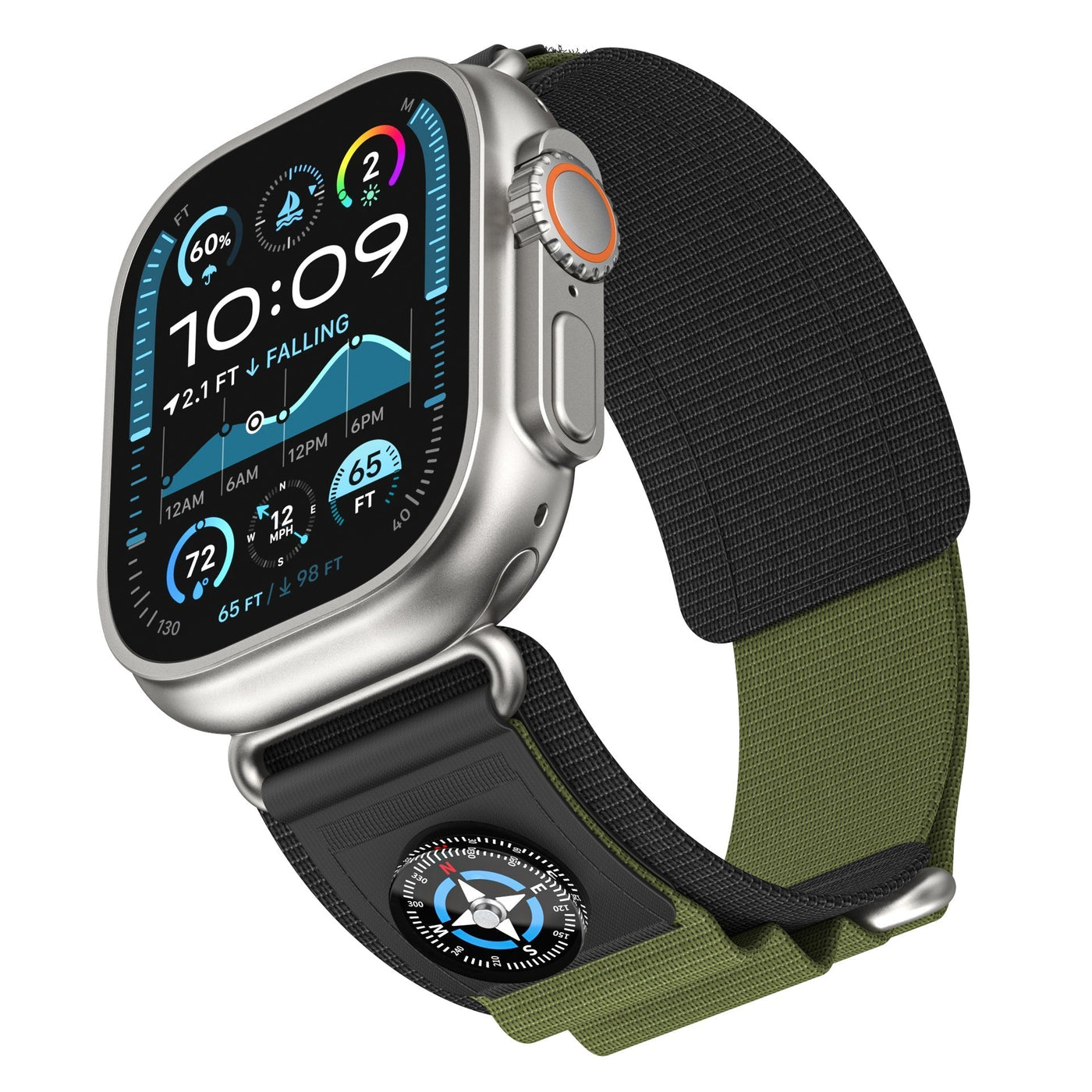Kompass Nylon Loop Armband für die Apple Watch