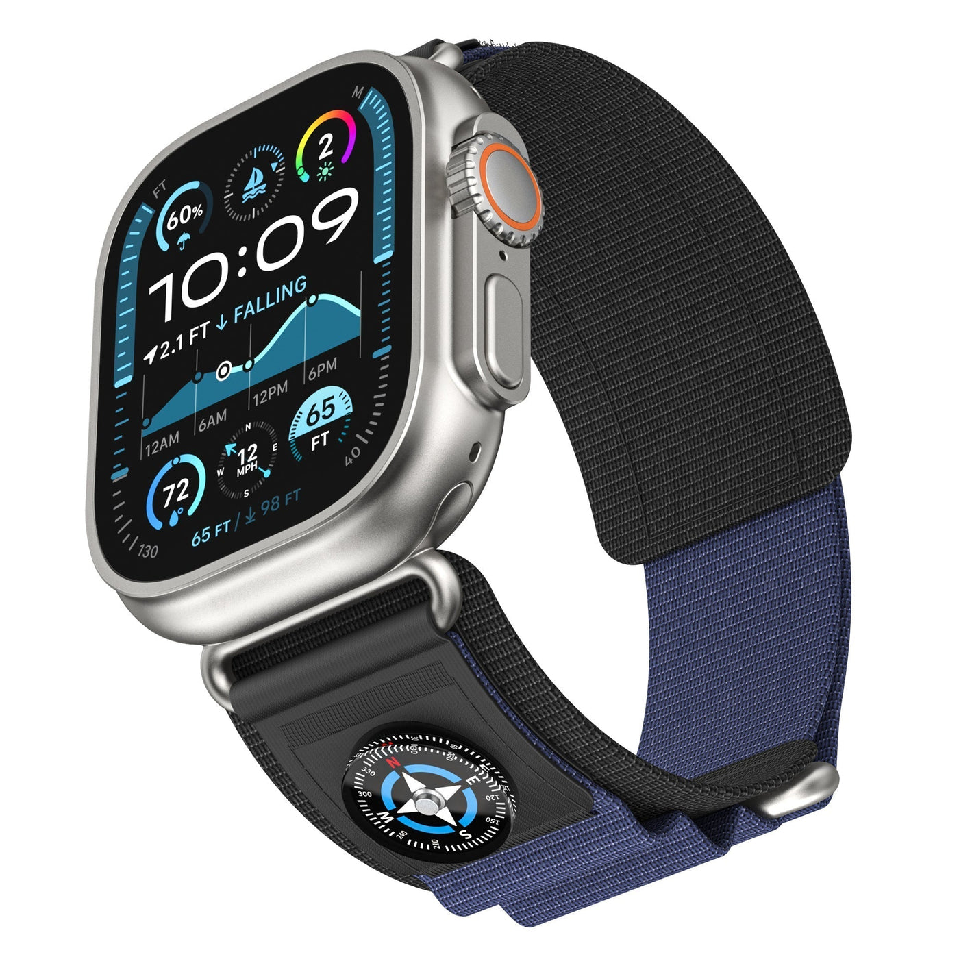 Kompass Nylon Loop Armband für die Apple Watch