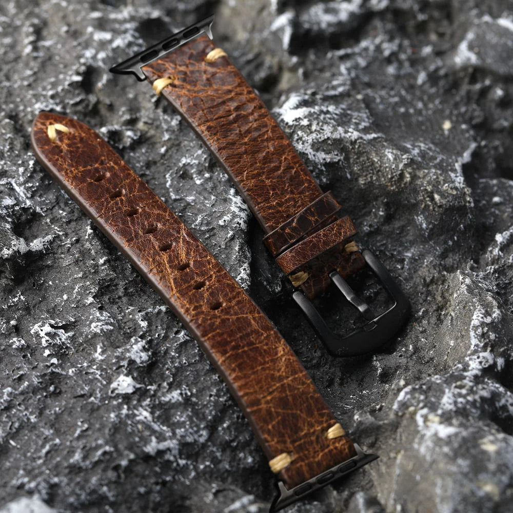 Handgefertigter Vintage Rissiger Riemen