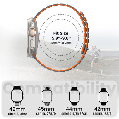 AW Atmungsaktives Magnetisches Silikonarmband für die Apple Watch
