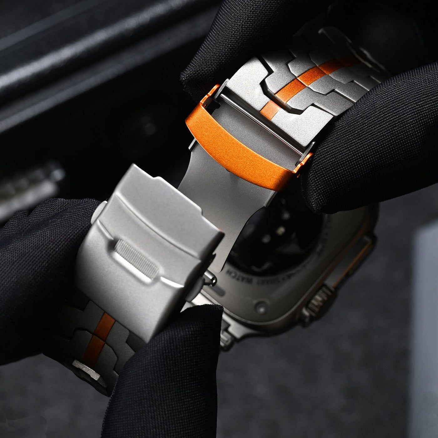 Mech Warrior Metall-Uhrenarmband für die Apple Watch
