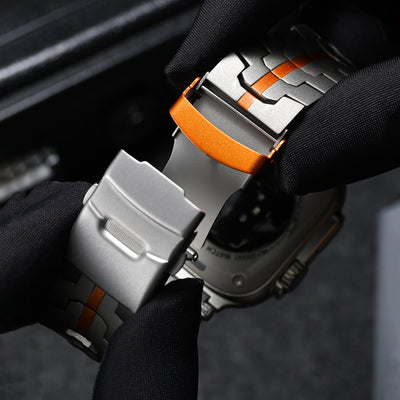 Mech Warrior Metall-Uhrenarmband für die Apple Watch