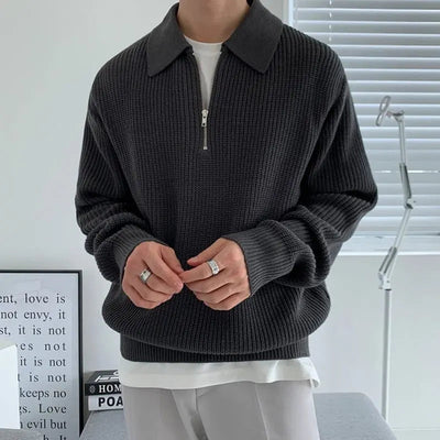 Halb-Zip Strickpullover für Herren