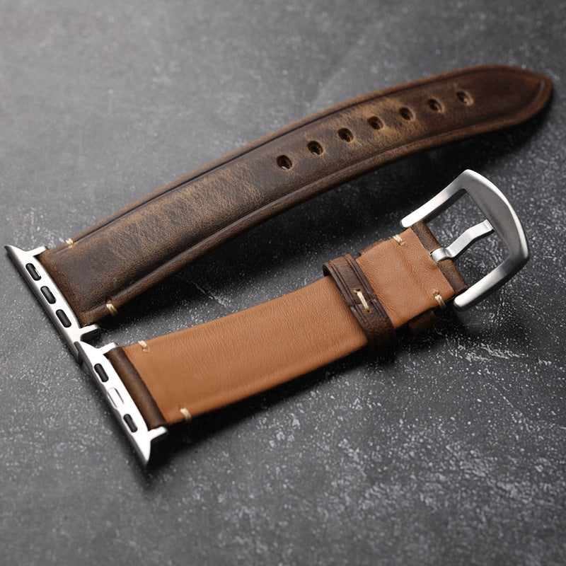 Handgemachter italienischer Lederarmband für die Apple Watch