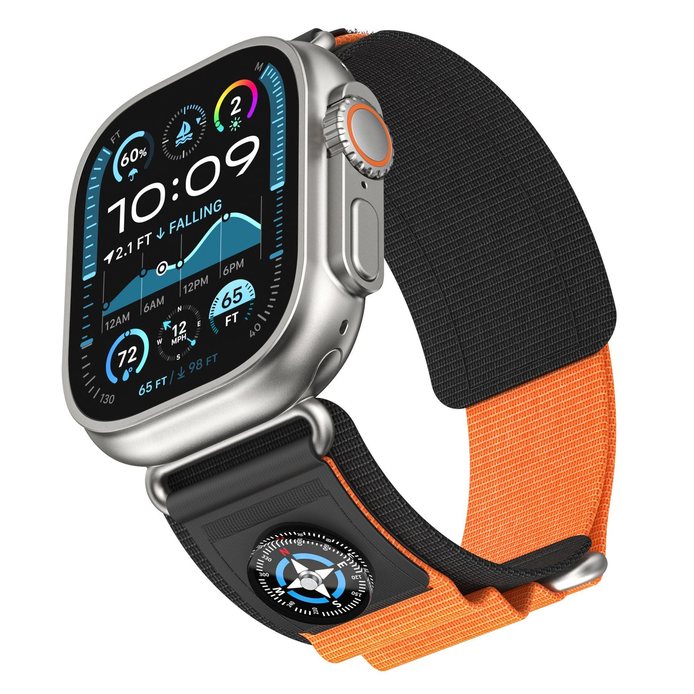 Kompass Nylon Loop Armband für die Apple Watch