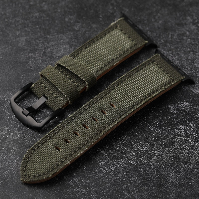 Canvas-Lederarmband für die Apple Watch