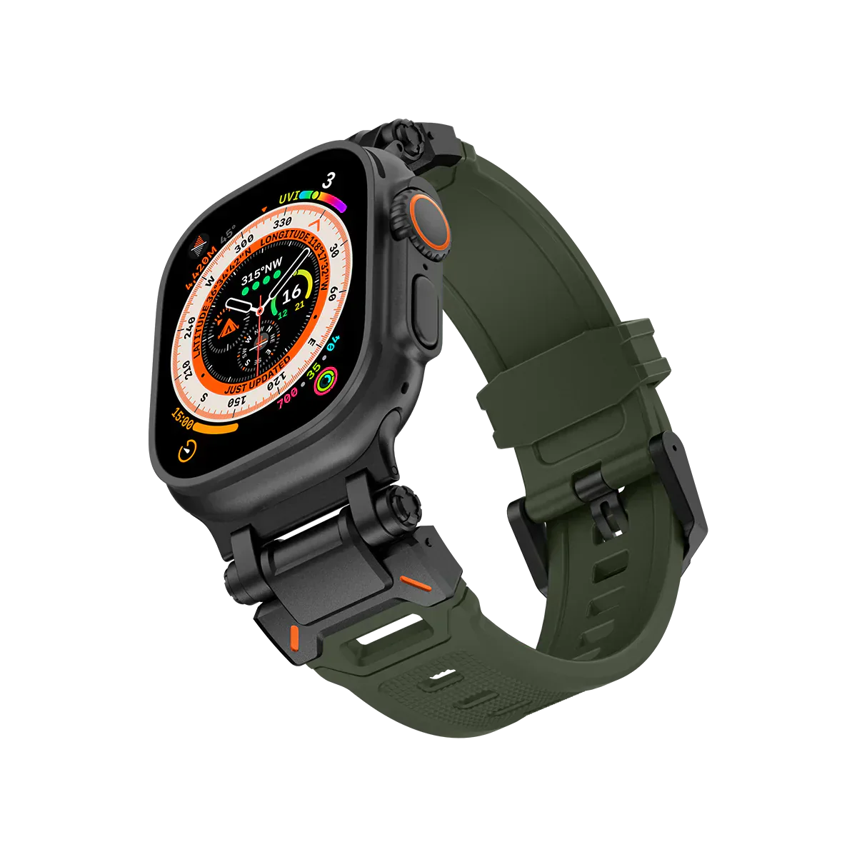 Neues Titan-Metallkopf-Silikonband für die Apple Watch