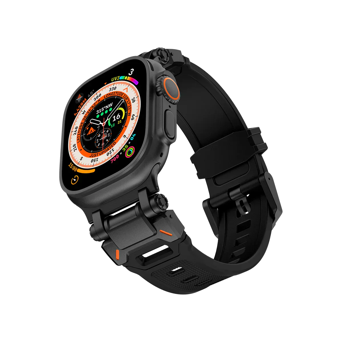 Neues Titan-Metallkopf-Silikonband für die Apple Watch