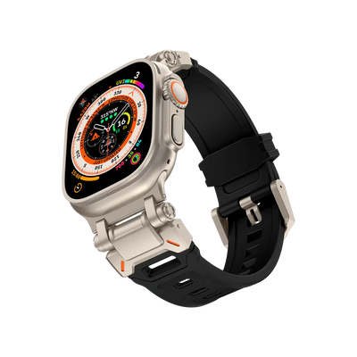 Neues Titan-Metallkopf-Silikonband für die Apple Watch