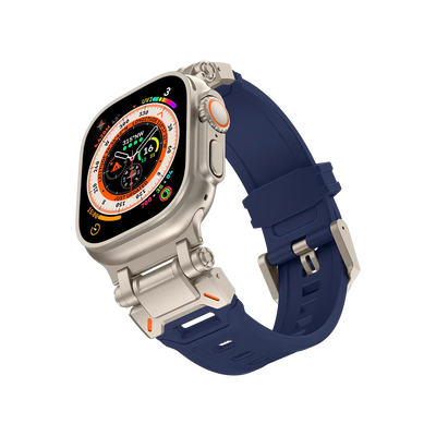 Neues Titan-Metallkopf-Silikonband für die Apple Watch