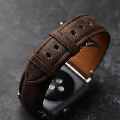 Handgemachter italienischer Lederarmband für die Apple Watch