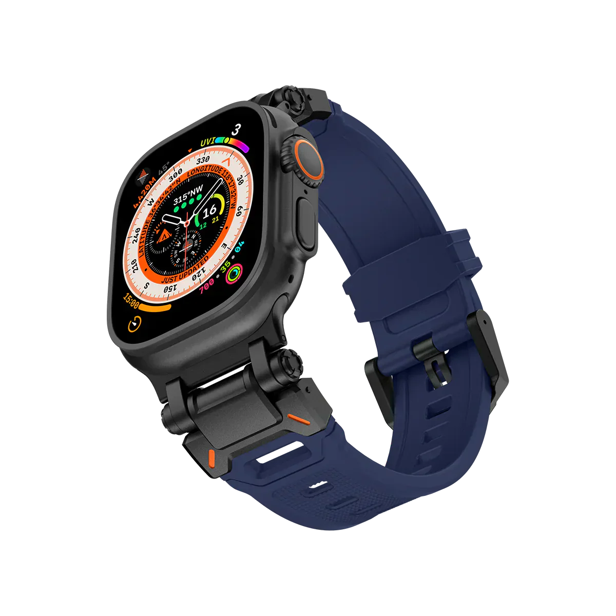 Neues Titan-Metallkopf-Silikonband für die Apple Watch