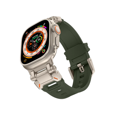 Neues Titan-Metallkopf-Silikonband für die Apple Watch