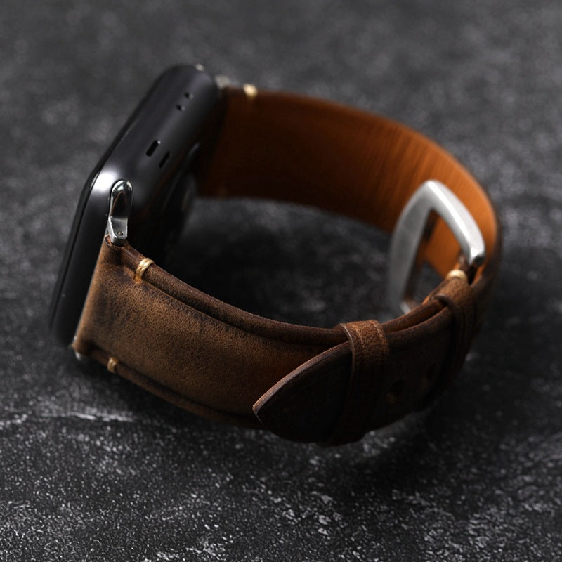 Handgemachter italienischer Lederarmband für die Apple Watch