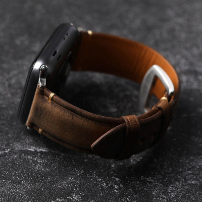 Handgemachter italienischer Lederarmband für die Apple Watch