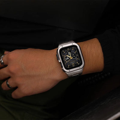 Edelstahlarmband mit Gehäuse für die Apple Watch