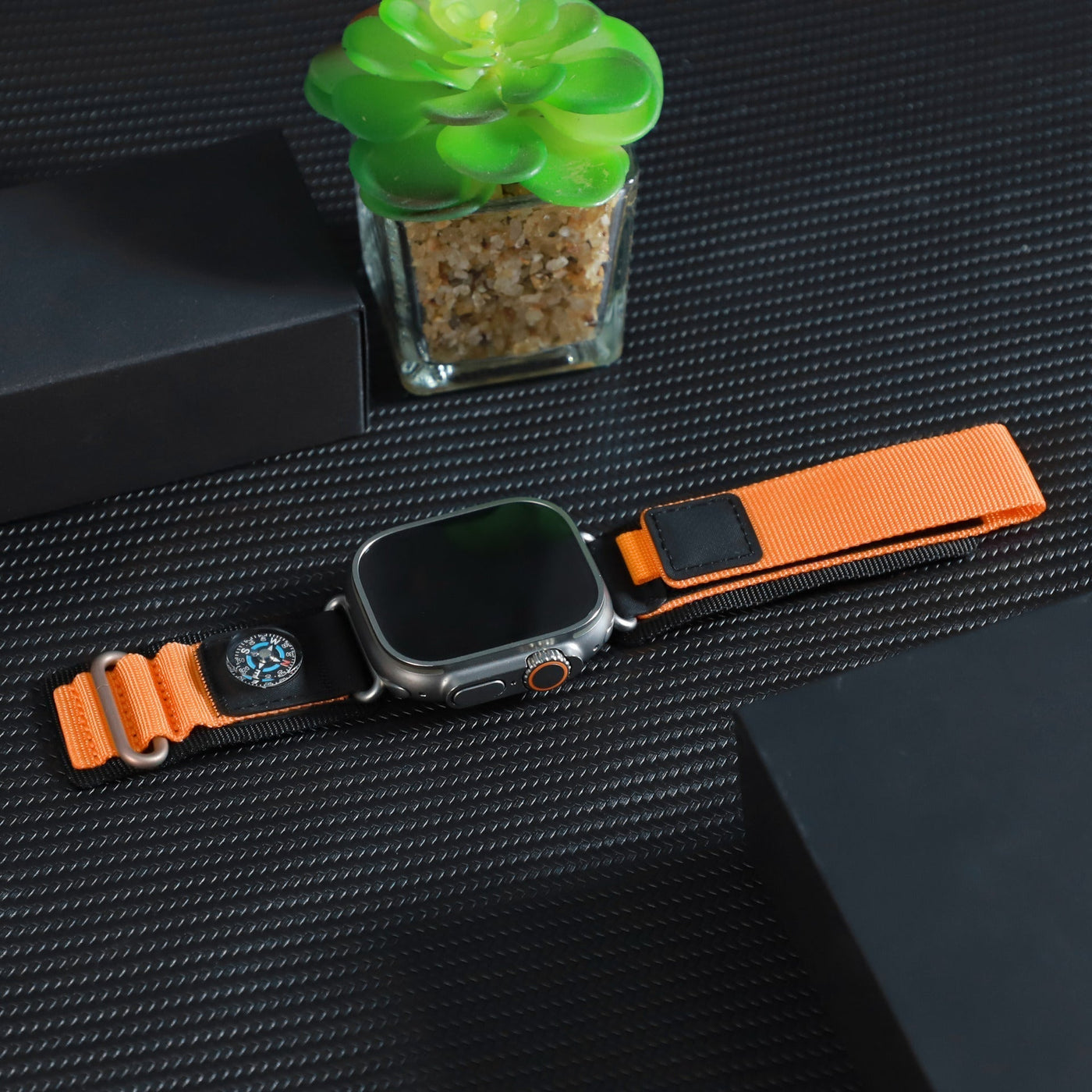Kompass Nylon Loop Armband für die Apple Watch