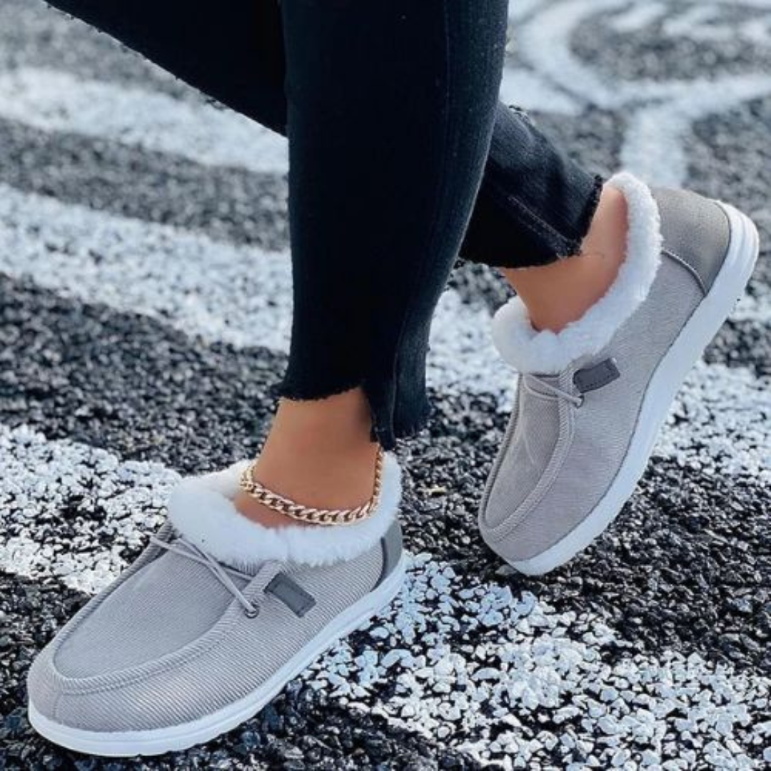 Lässige Schuhe mit Fellfutter für Damen