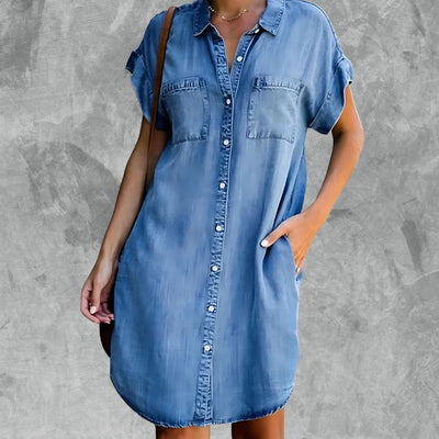 Clara | Stilvolles Denim-Kleid für Eleganz und Komfort