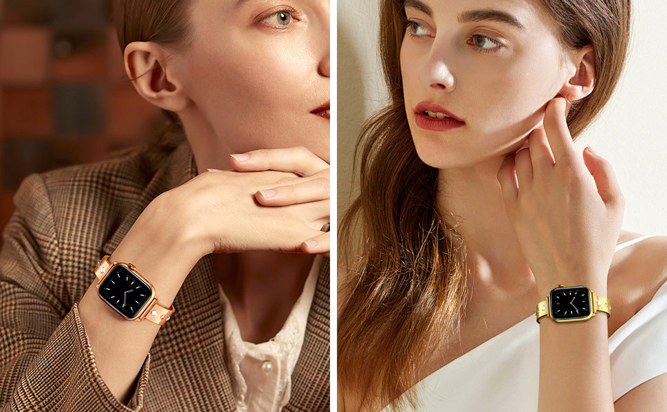 Diamantbesetzte Metall-Schnallenarmband für die Apple Watch