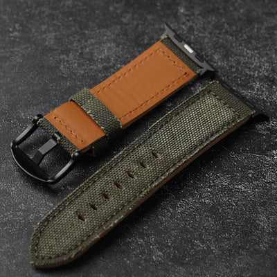 Canvas-Lederarmband für die Apple Watch