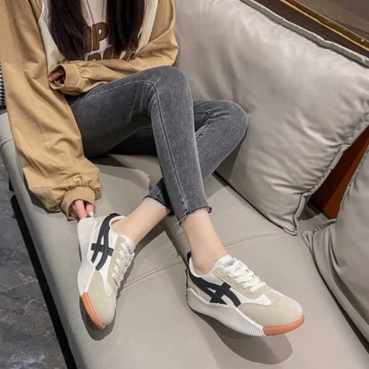 Strukturierte Sohle Sneakers für Damen