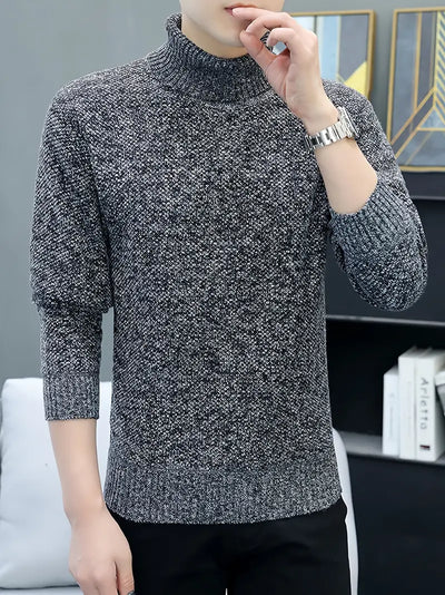 Rollkragenpullover – Lässig, Warm, Polyester Strick
