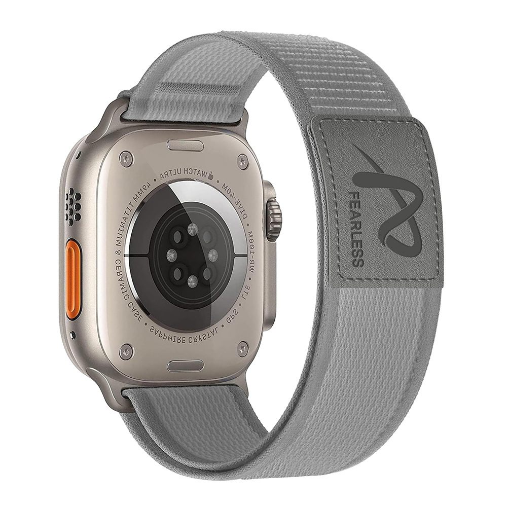 Lederlabel Trail Loop Nylon Band für die Apple Watch