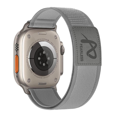 Lederlabel Trail Loop Nylon Band für die Apple Watch