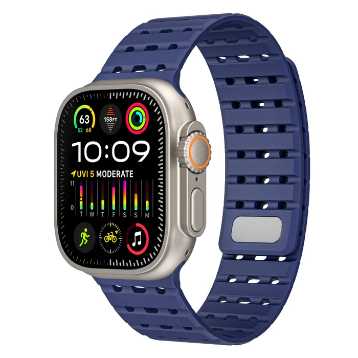 AW Atmungsaktives Magnetisches Silikonarmband für die Apple Watch