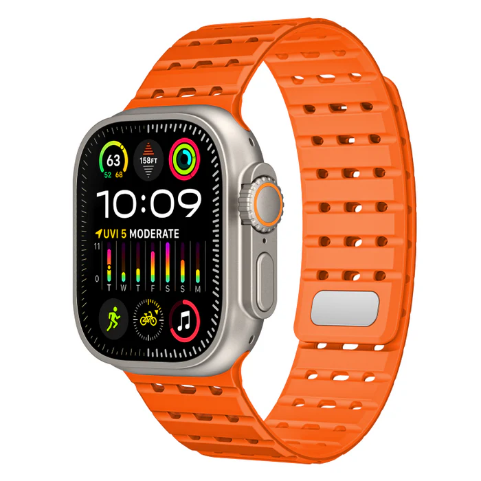 AW Atmungsaktives Magnetisches Silikonarmband für die Apple Watch