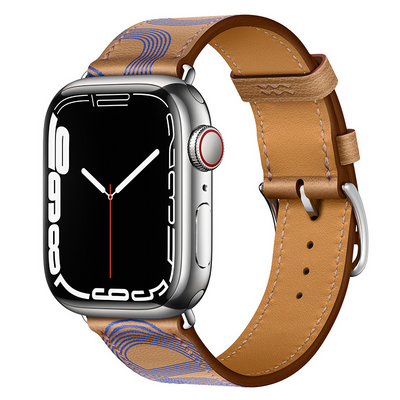 Echtes Lederhandgelenkband für die Apple Watch, handgenäht